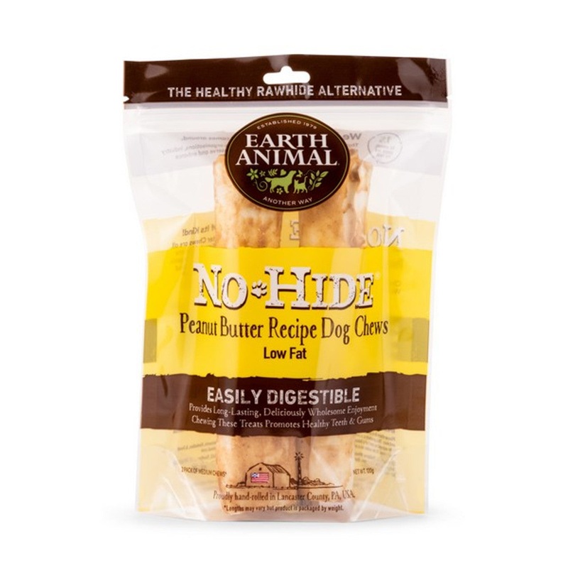 Earth Animal No Hide Peanut Butter Medium Chews 2 Pack