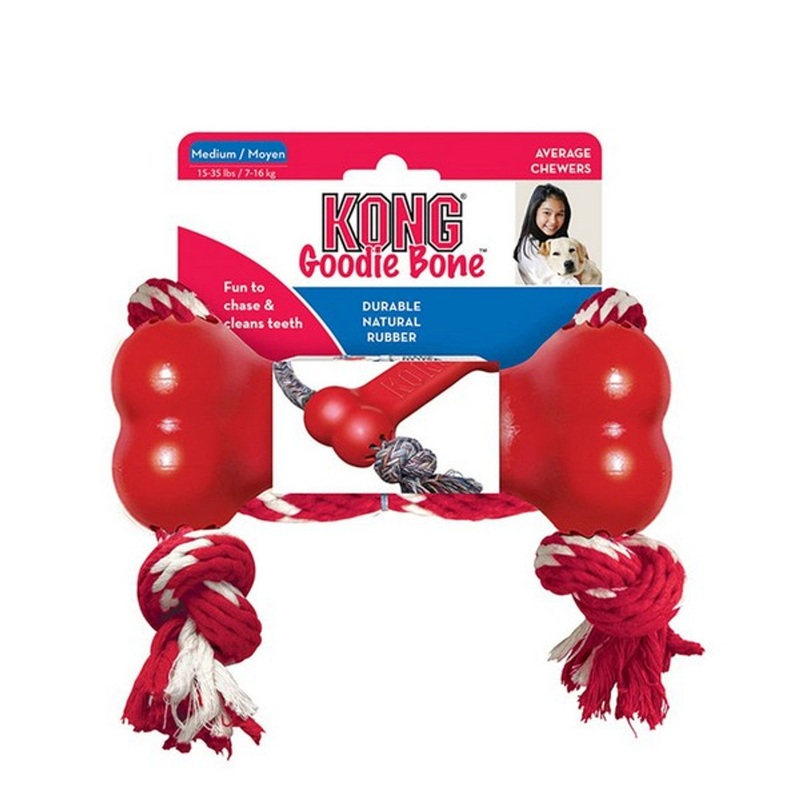 KONG Goodie Bone with Rope - Medium