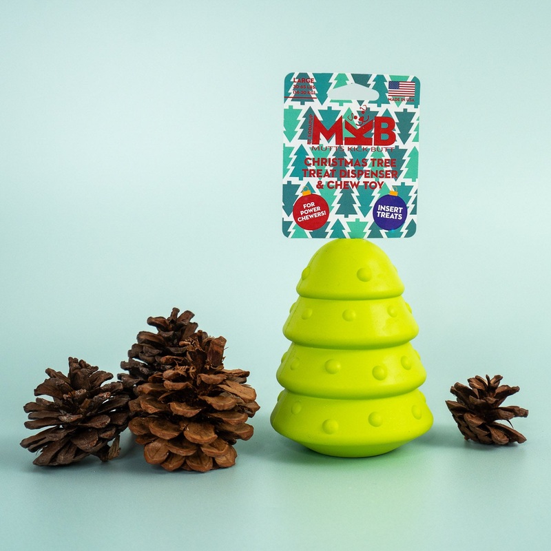 SodaPup Christmas Tree Treat Dispenser Chew Toy