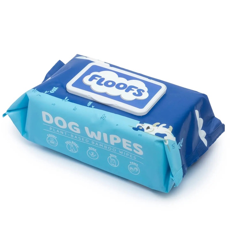 Tuff Pets Floofs Pet Grooming Bamboo Wipes for Dogs & Cats, Hypoallergenic & Fragrance-Free