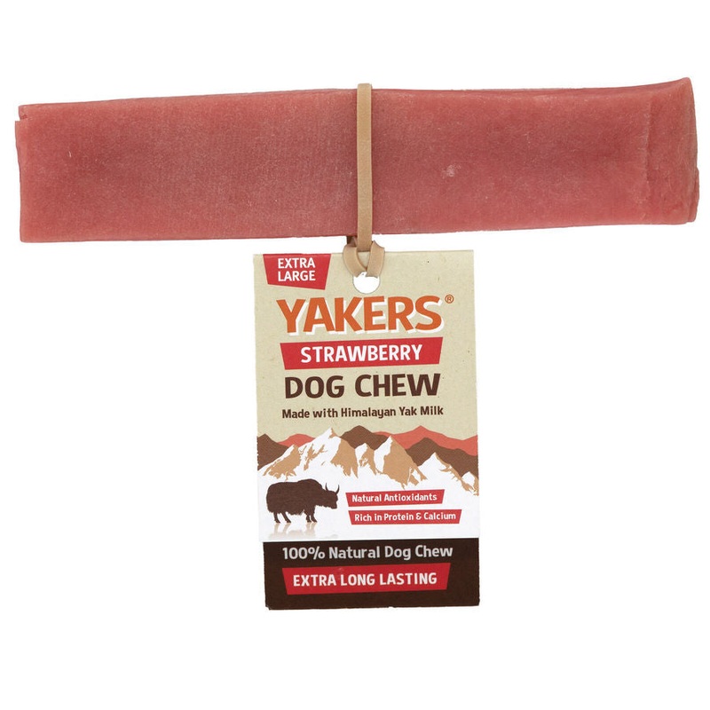 Yakers Yak Bars Natural Dog Chew - Strawberry