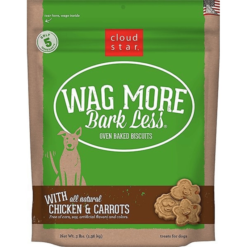 Cloud Star Wag More Bark Less Chicken & Carrot Biscuits