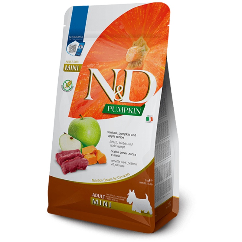 Farmina N&D Pumpkin Grain Free Venison & Apple Mini Adult Dry Dog Food