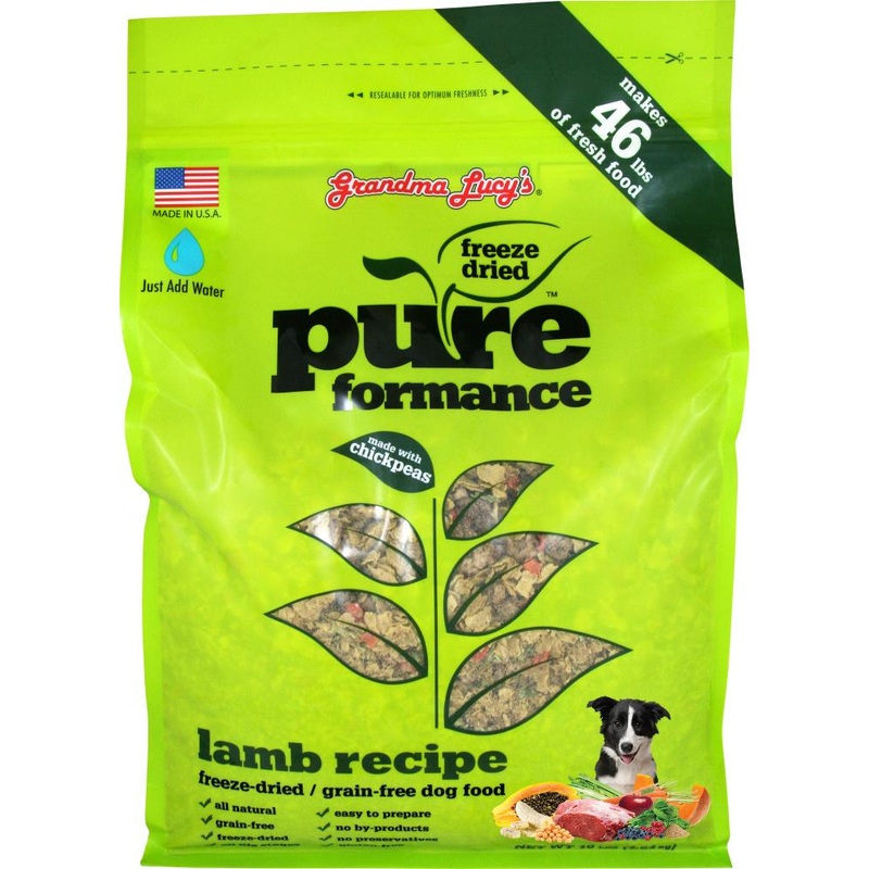 Grandma Lucy's Pureformance Lamb and Chickpea Freeze-Dried Grain-Free Dog Food