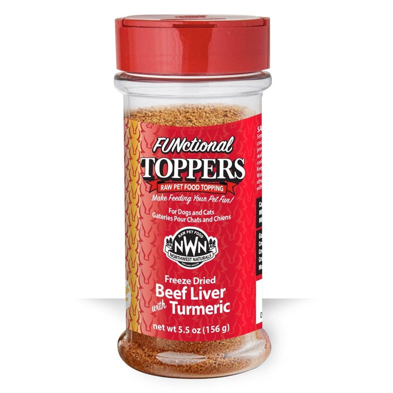 Northwest Naturals FUNctional Beef Liver and Turmeric Flavor Freeze Dried Dog & Cat Food Topper