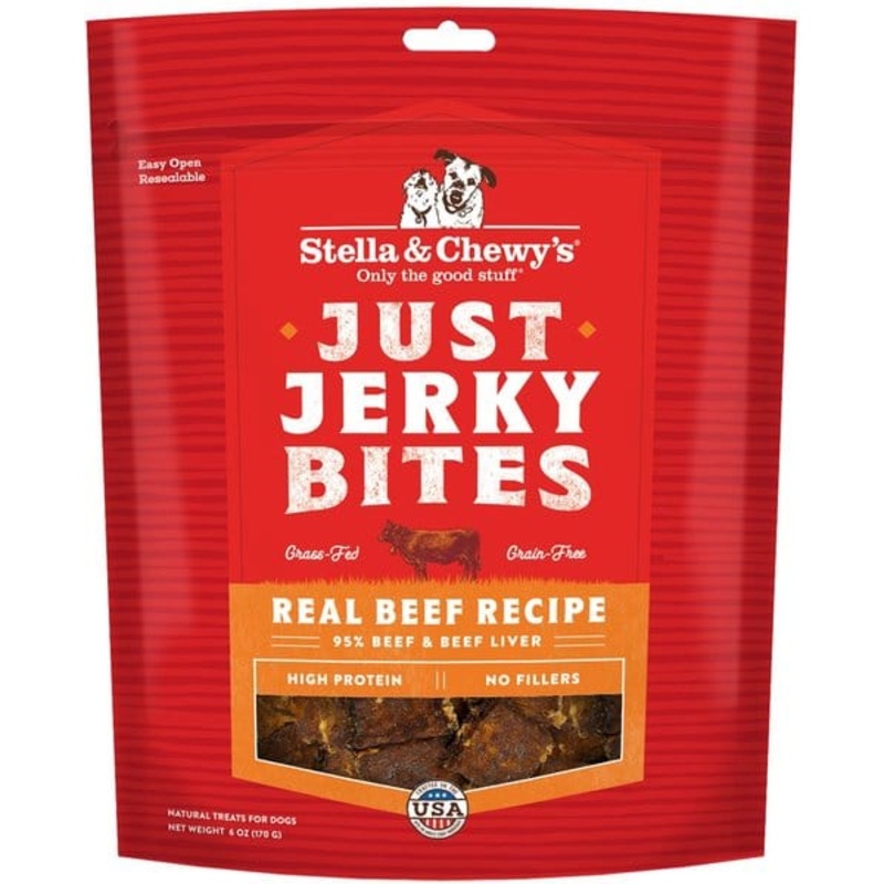 Stella & Chewy's Just Jerky Bites Real Beef Recipe Grain-Free Dog Treats