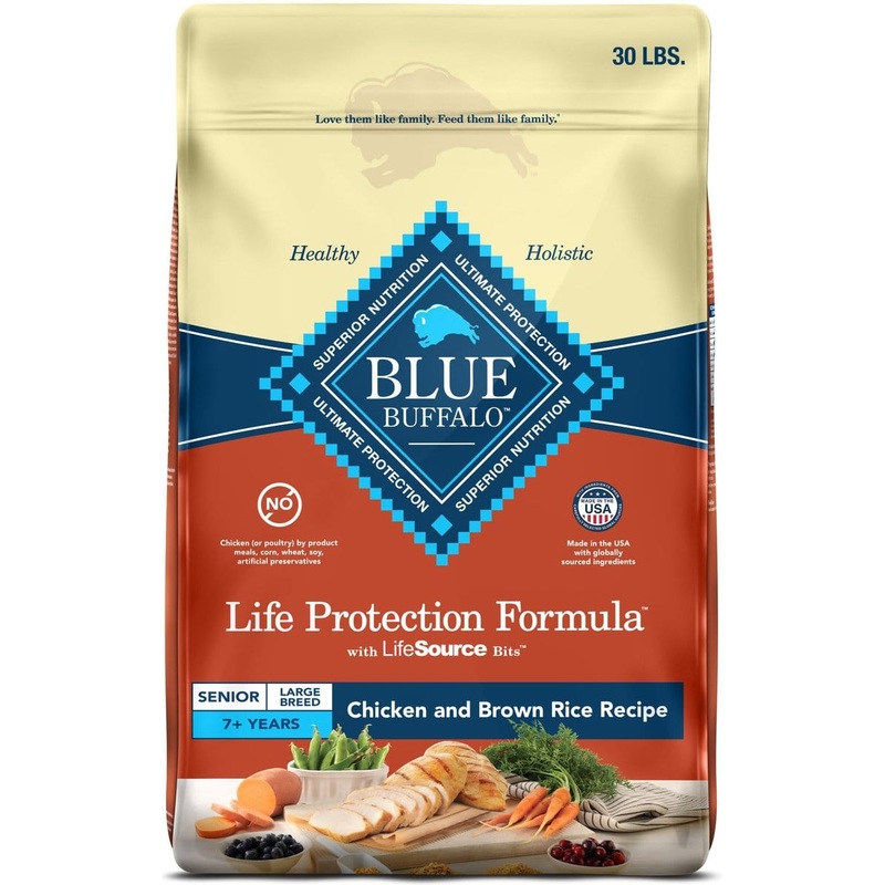 Blue Buffalo Life Protection Chicken & Brown Rice Recipe Large Breed Senior Dry Dog Food
