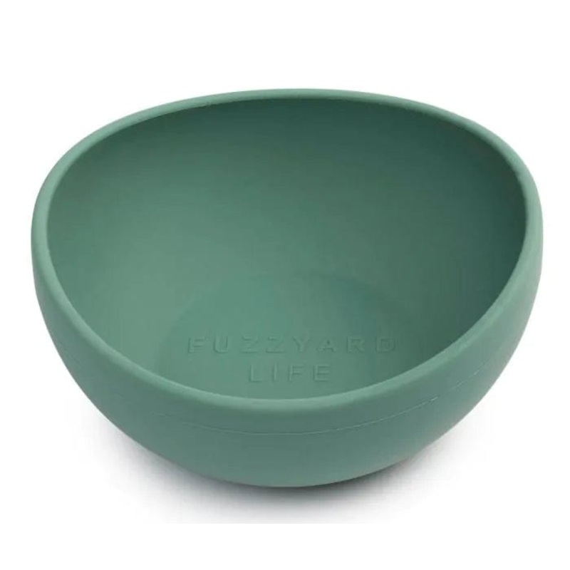 FuzzYard Life Silicone Dog Bowl in Myrtle Green