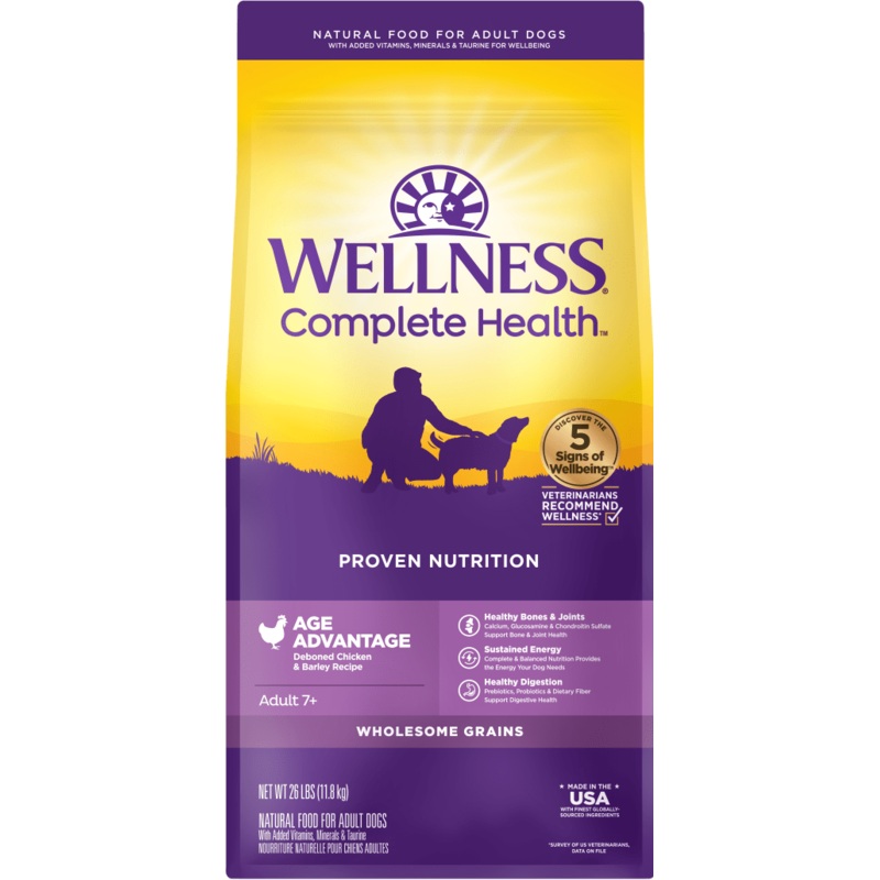 Wellness Complete Health Age Advantage Chicken & Barley Recipe Dry Dog Food