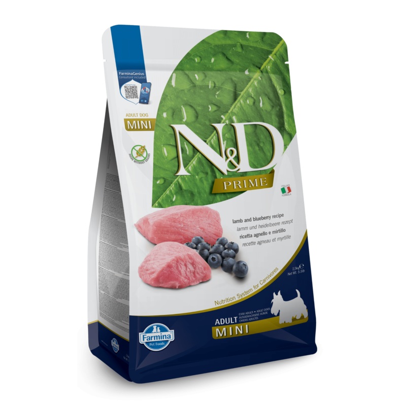 Farmina N&D Prime Grain-Free Lamb & Blueberry Mini Adult Dry Dog Food