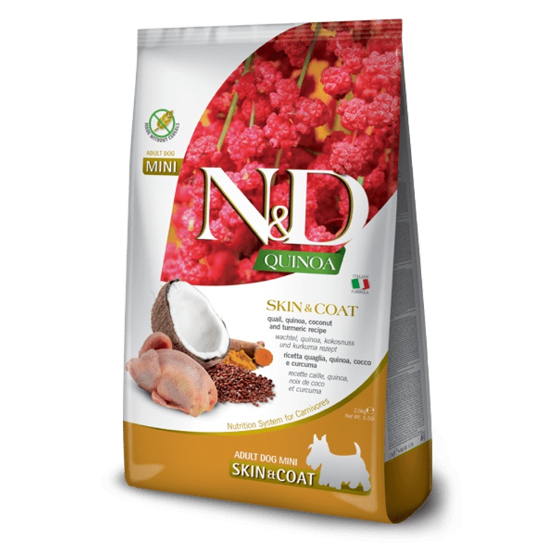 Farmina Pet Foods Mini Adult Skin & Coat Quail, Quinoa, Coconut & Turmeric Formula Dry Dog Food