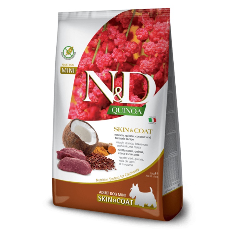 Farmina Pet Foods Mini Adult Skin & Coat Venison, Quinoa, Coconut & Turmeric Formula Dry Dog Food