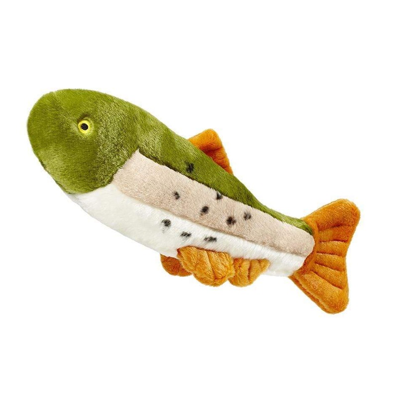 Fluff & Tuff Ruby Rainbow Trout Plush Dog Toy