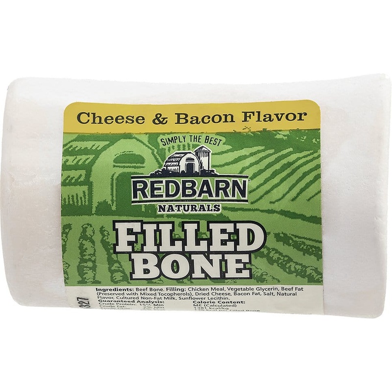 Redbarn Filled Bone Natural Cheese & Bacon Flavor Dog Chew