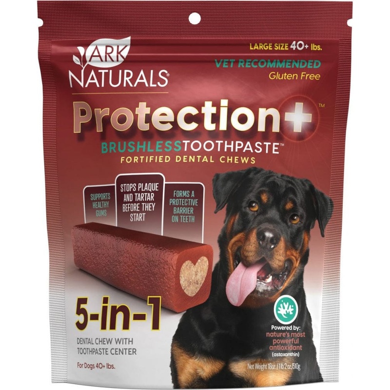 Ark Naturals Protection  Brushless Toothpaste Dental Chews for Large Breed Dogs