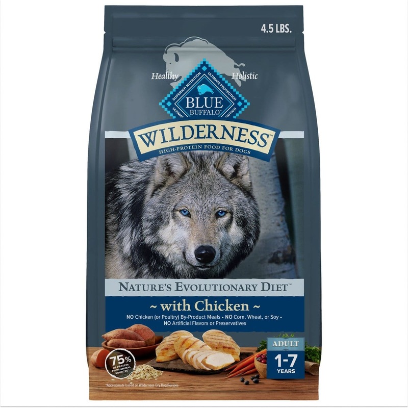 Blue Buffalo Wilderness Wholesome Grains Chicken Recipe Adult Dry Dog Food