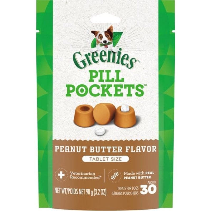 Greenies Pill Pockets Canine Peanut Butter Flavor Dog Treats