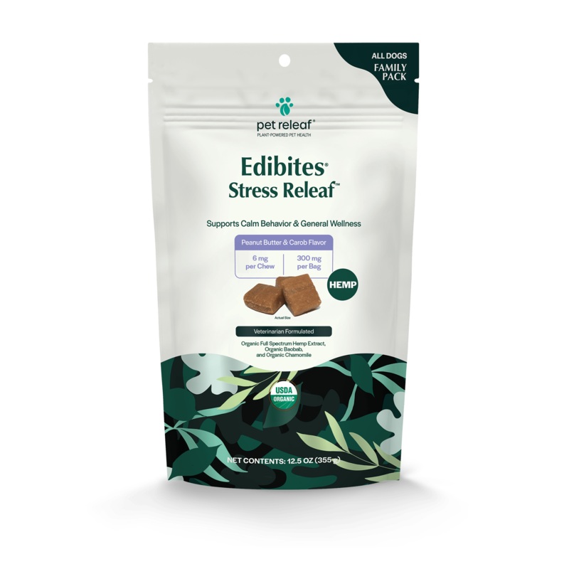 Pet Releaf Stress Releaf Family Size Edibites Peanut Butter & Carob Flavor for Dogs