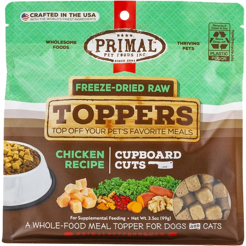 Primal Cupboard Cuts Freeze-Dried Raw Chicken Meal Topper for Dogs and Cats