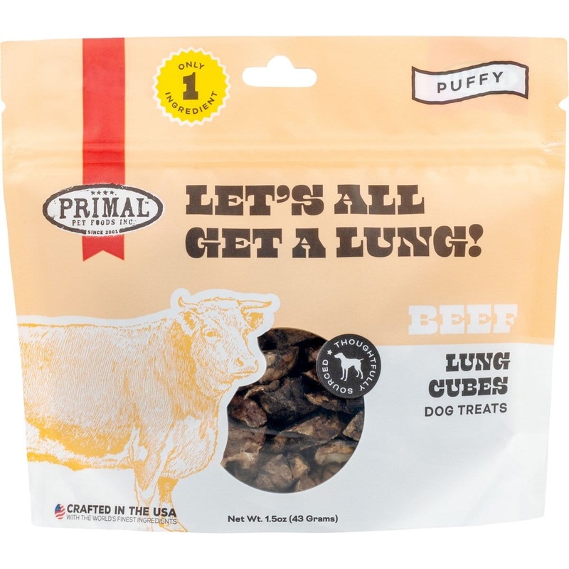 Primal Let's All Get A Lung Beef Recipe Treats for Dogs