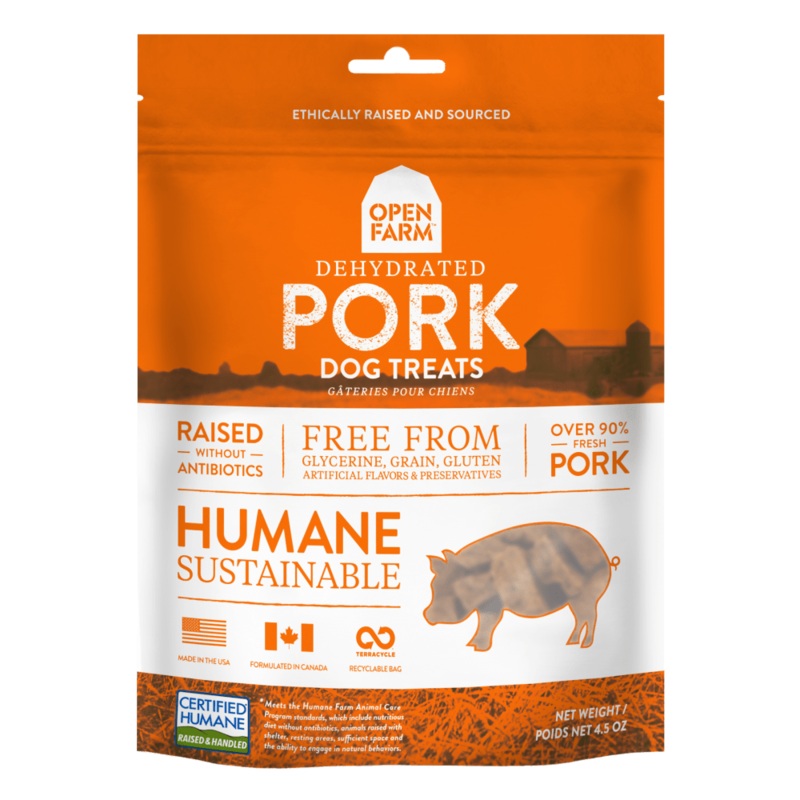 Open Farm Dehydrated Grain Free Pork Dog Treats