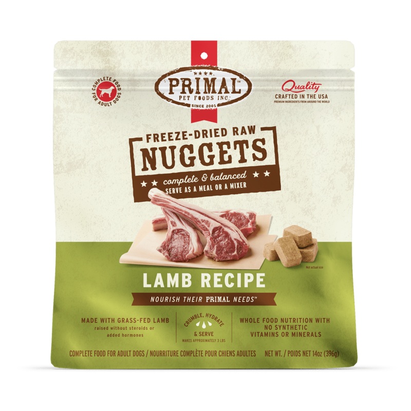 Primal Freeze Dried Nuggets Grain Free Lamb Formula Dog Food