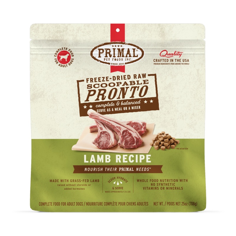Primal Pronto Lamb Recipe Freeze-Dried Raw Dog Food
