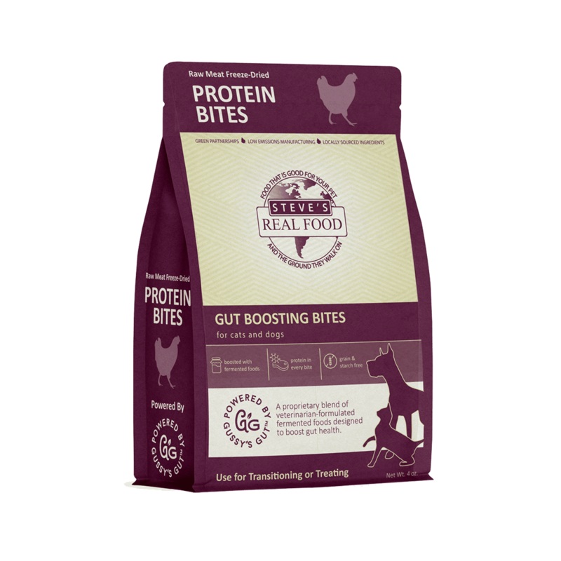 Steve's Real Food Chicken Protein Bites Freeze Dried Treats for Cats and Dogs