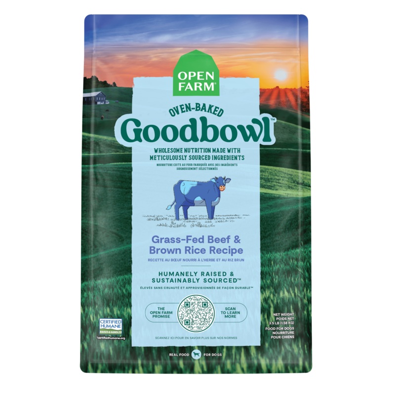 Open Farm Goodbowl Grass-Fed Beef and Brown Rice Recipe Baked Dry Dog Food