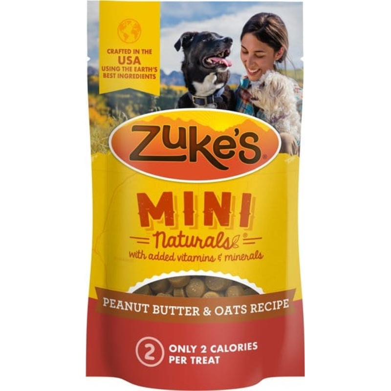 Zukes Mini Naturals Peanut Butter & Oats Dog Treats