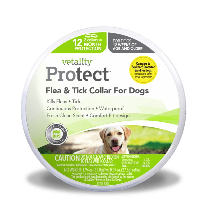 Vetality Flea and Tick Protection Collar for Dogs
