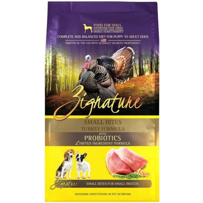 Zignature Small Bites Grain Free Turkey Formula Dry Dog Food
