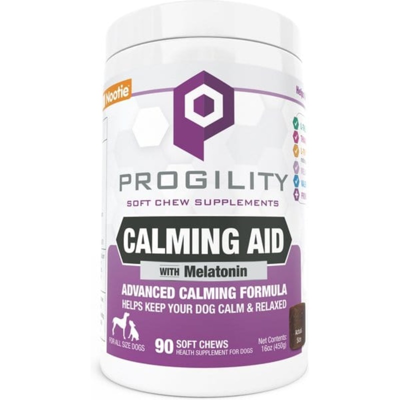Nootie Progility Calming Aid with Melatonin Soft Chew Supplement for Dogs