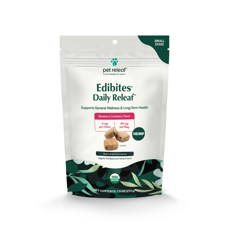 Pet Releaf Daily Releaf Edibites Blueberry & Cranberry Flavor for Small Dogs