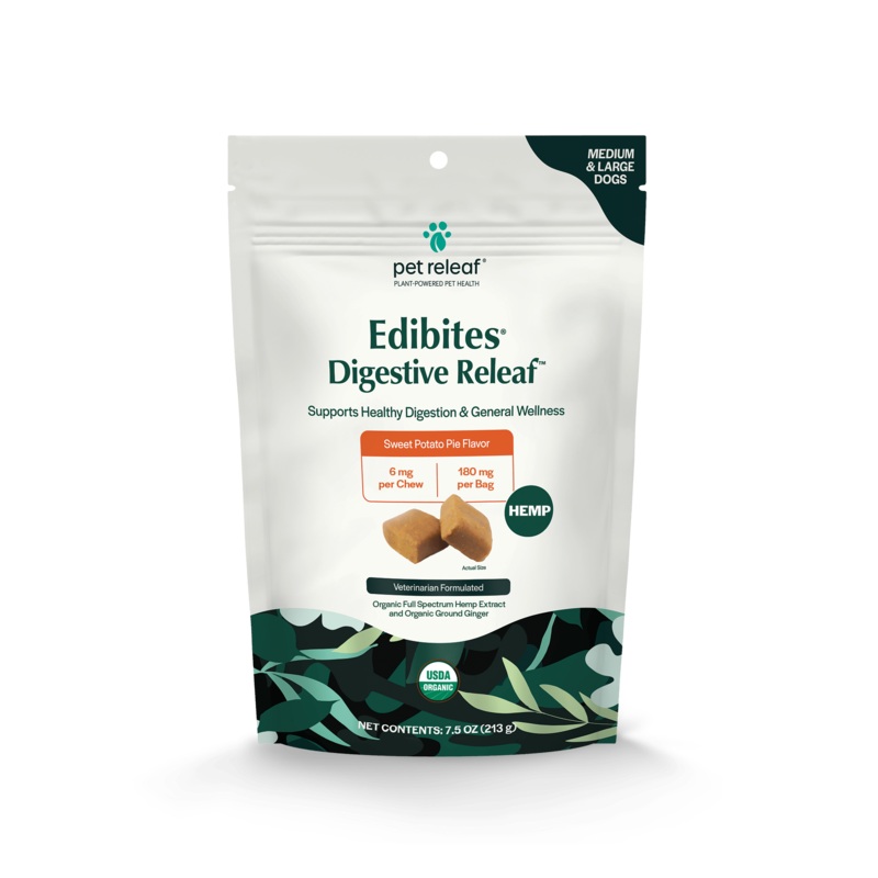 Pet Releaf Digestive Releaf Edibites Sweet Potato Pie Flavor for Medium & Large Dogs