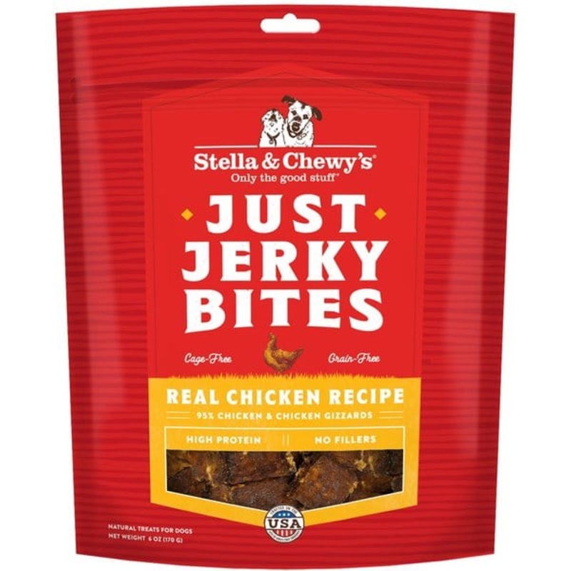 Stella & Chewy's Just Jerky Bites Real Chicken Recipe Grain-Free Dog Treats