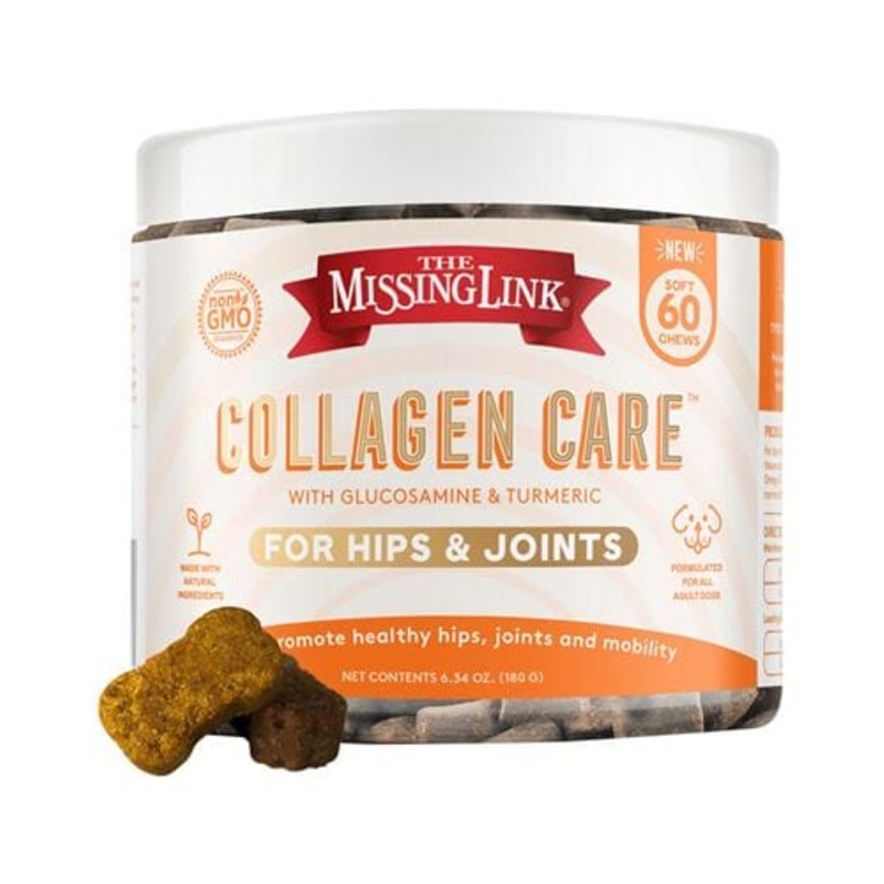 The Missing Link Collagen Care Hips & Joints Soft Chews Supplement for Dogs