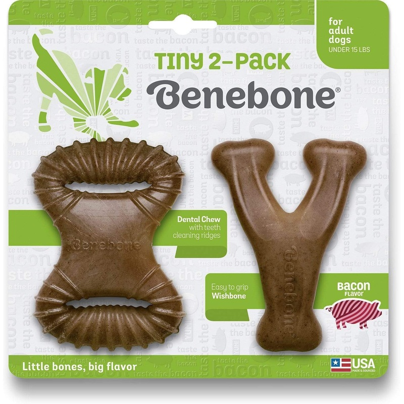 Benebone Bacon Flavored Tough Extra Small Dog Chew Toy