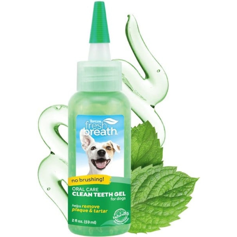 TropiClean Fresh Breath Oral Care Clean Teeth Gel for Dogs
