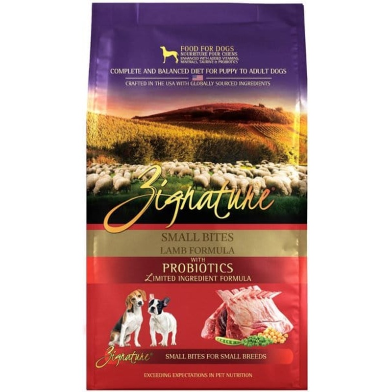 Zignature Small Bites Grain Free Lamb Formula Dry Dog Food
