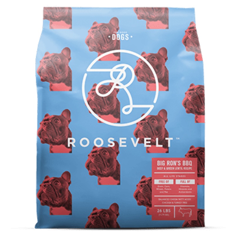 Roosevelt Big Ron's BBQ Beef & Green Lentil Grain Free Recipe Dry Dog Food