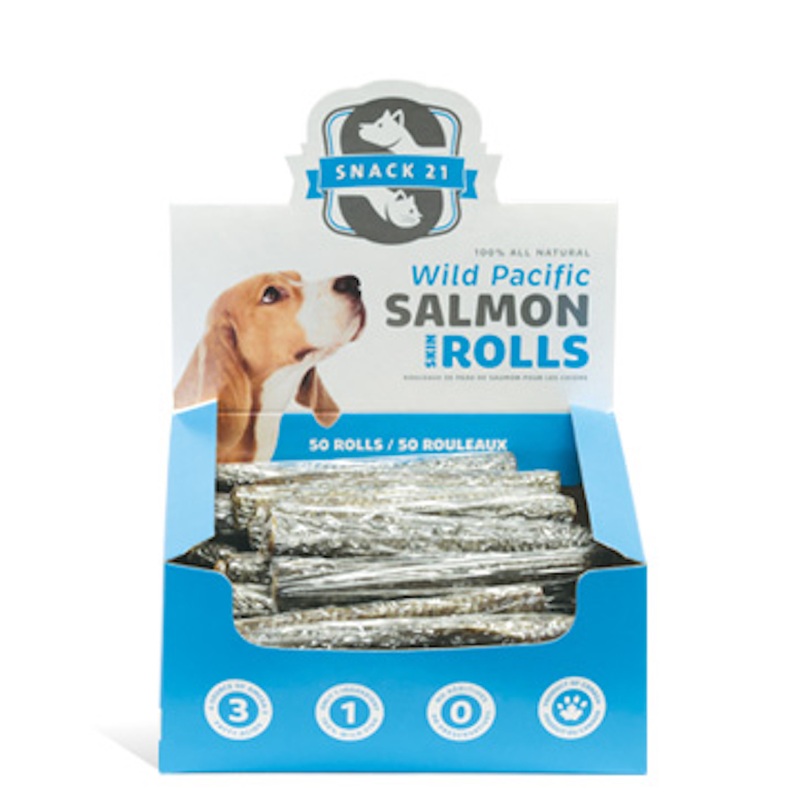 Snack21 - Wild Pacific Salmon Skin Roll Treats