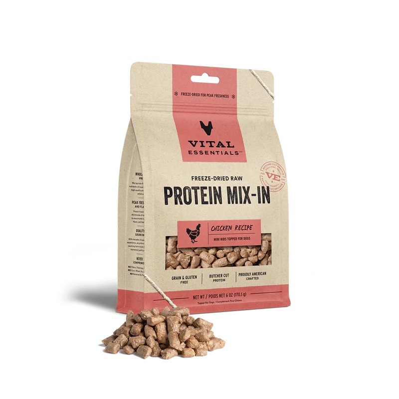Vital Essentials - Protein Mix-In Mini Nibs Chicken Topper for Dogs (6oz)