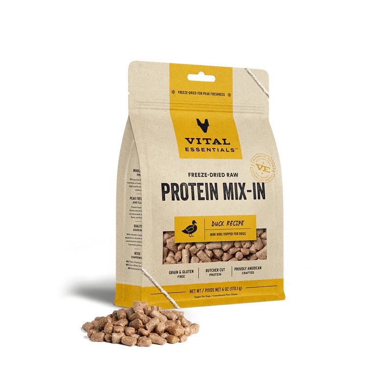 Vital Essentials - Protein Mix-In Mini Nibs Duck Topper for Dogs (6oz)