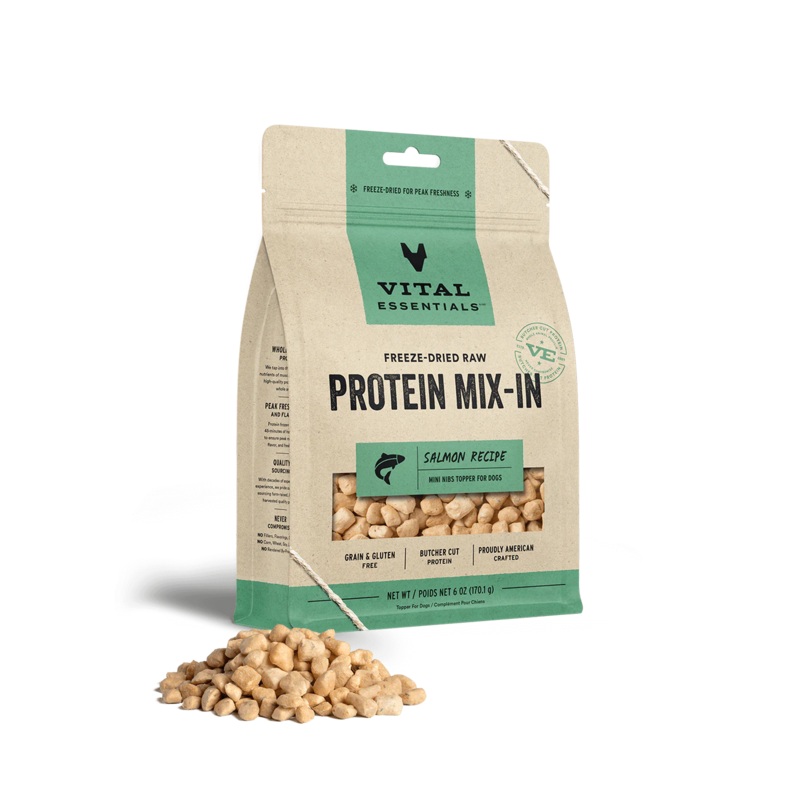 Vital Essentials - Protein Mix-In Mini Nibs Salmon Topper for Dogs (6oz)