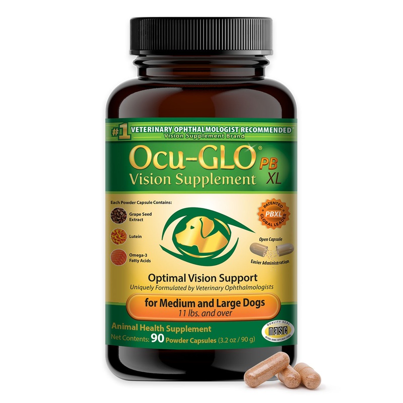 Ocu-GLO Vision Supplement Powder Blend XL for Med/Lrg Dogs (90 capsules)