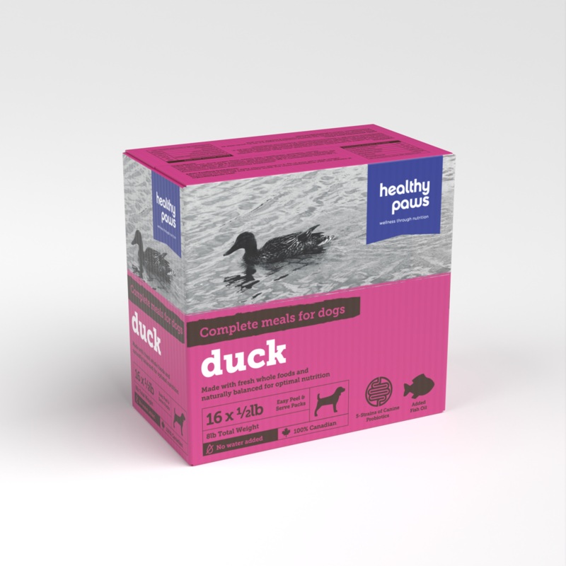 Healthy Paws Complete - Duck Dinner 8lbs (16 x 1/2lb)