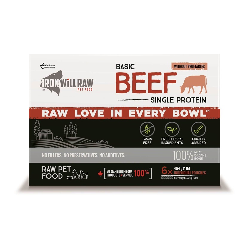 IRON WILL RAW - BASIC BEEF- 6LB