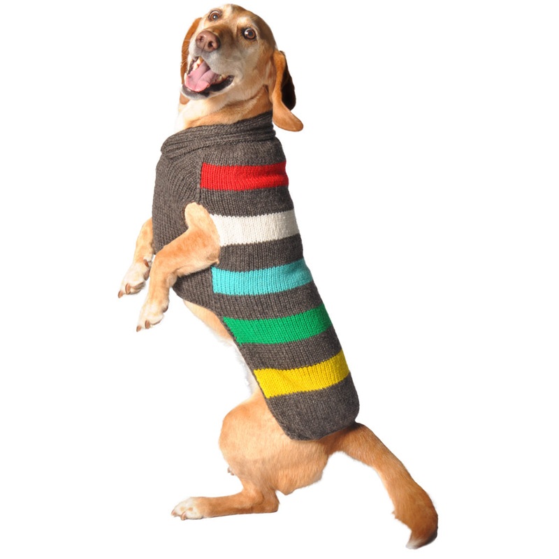 Chilly Dog - Charcoal Stripe Dog Sweater