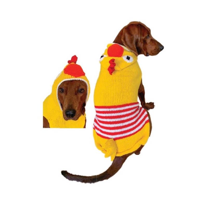 Chilly Dog - Chicken Hoodie Wool Dog Sweater